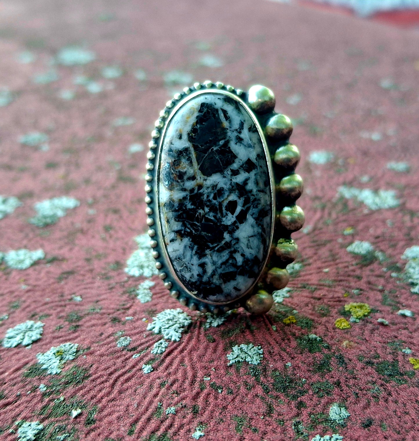 White Buffalo Adjustable Ring