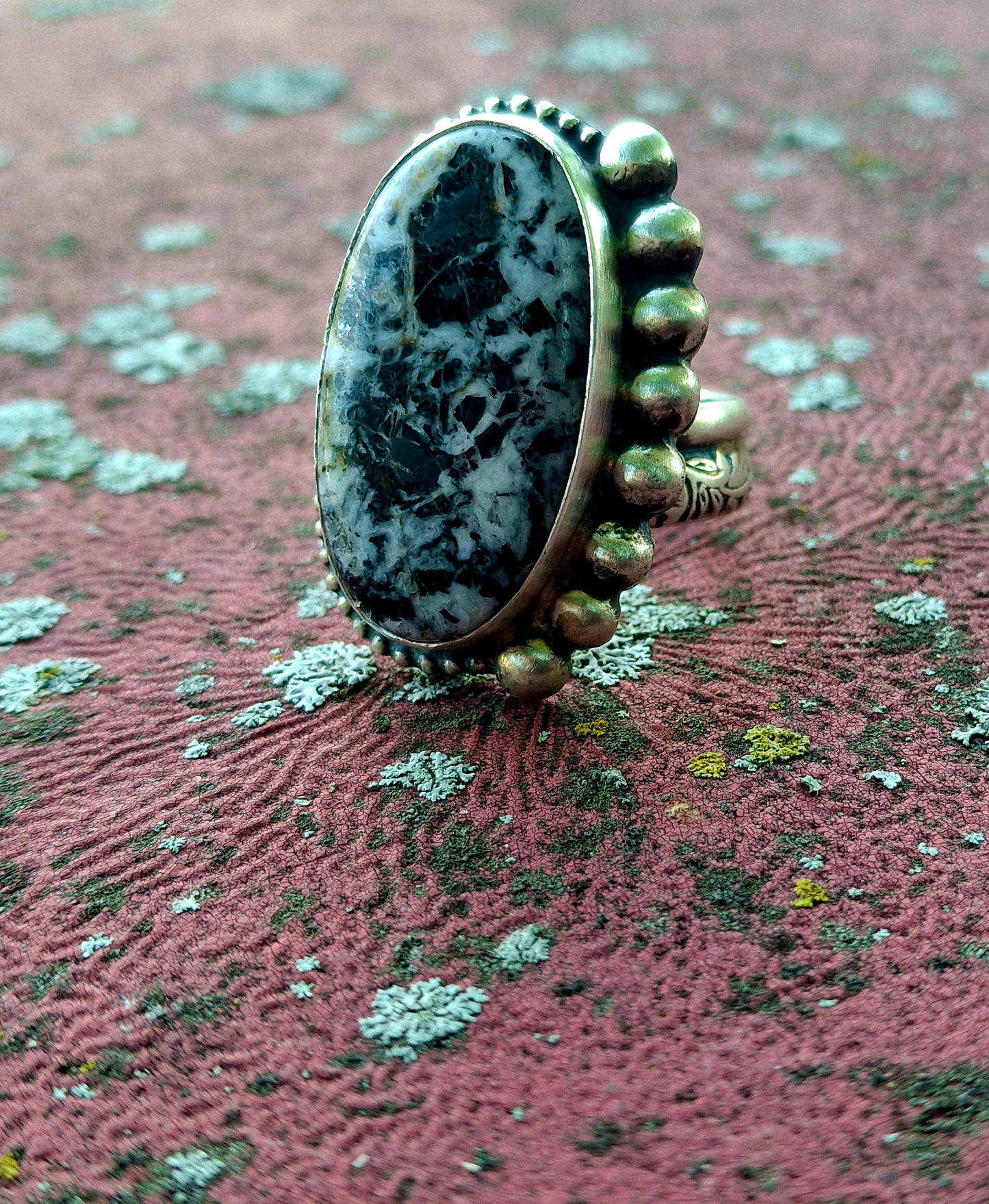 White Buffalo Adjustable Ring