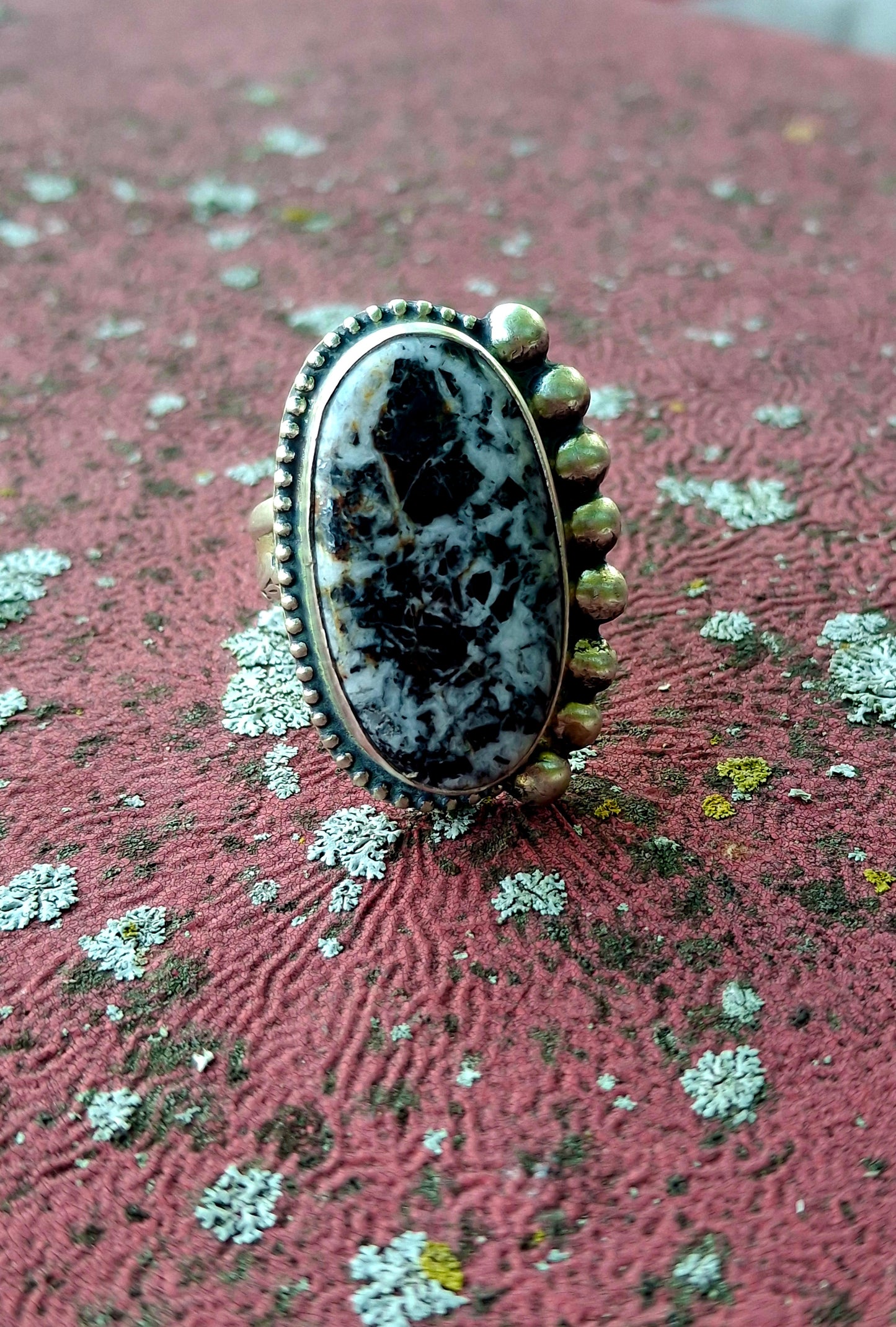 White Buffalo Adjustable Ring
