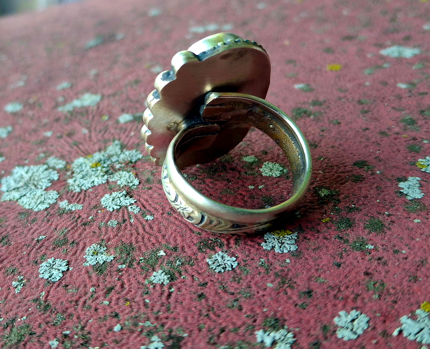 White Buffalo Adjustable Ring