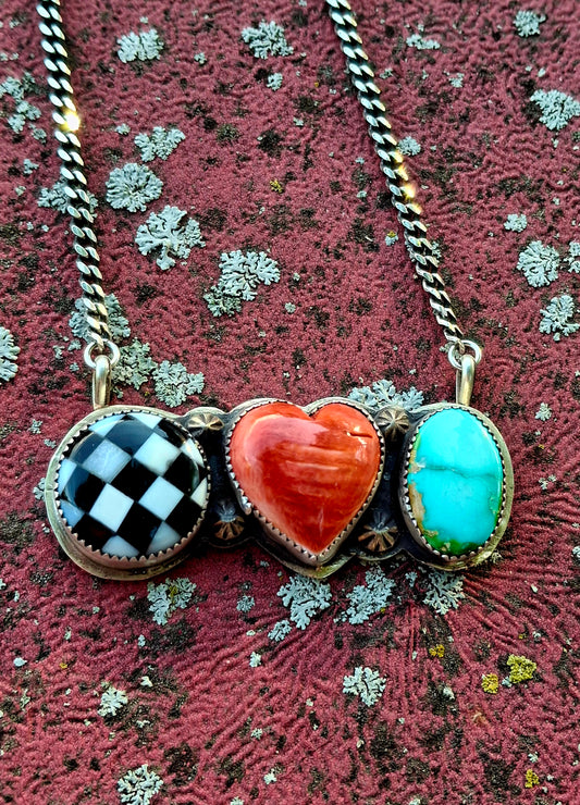 Multi-Stone Bar Necklace - N143