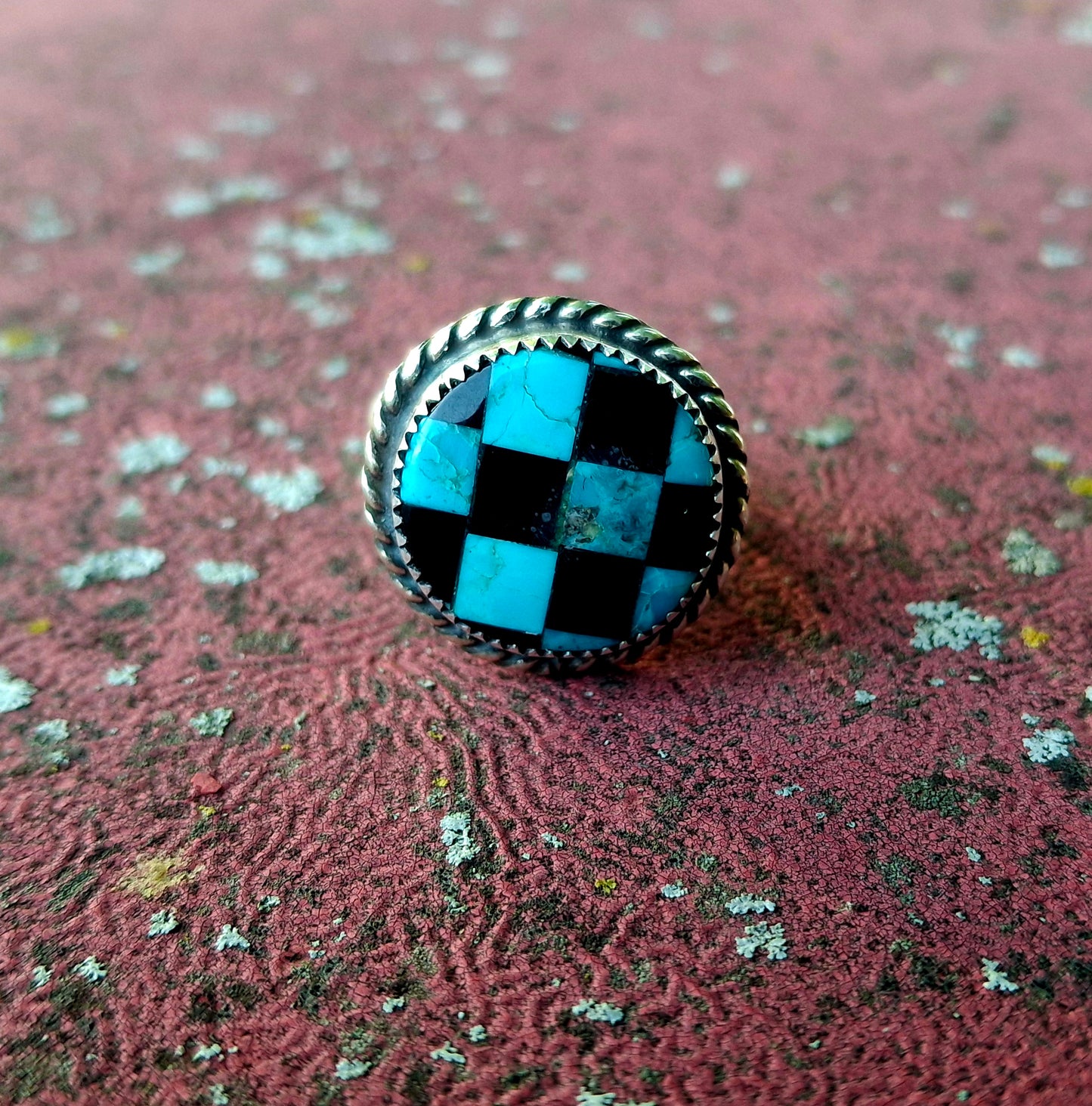 Kingman Check Adjustable Ring