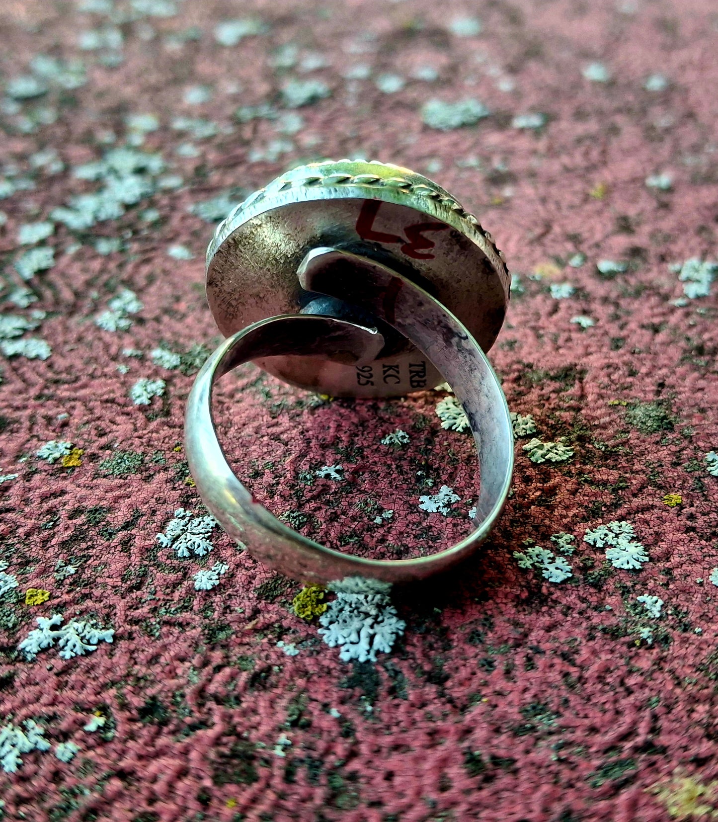 Kingman Check Adjustable Ring