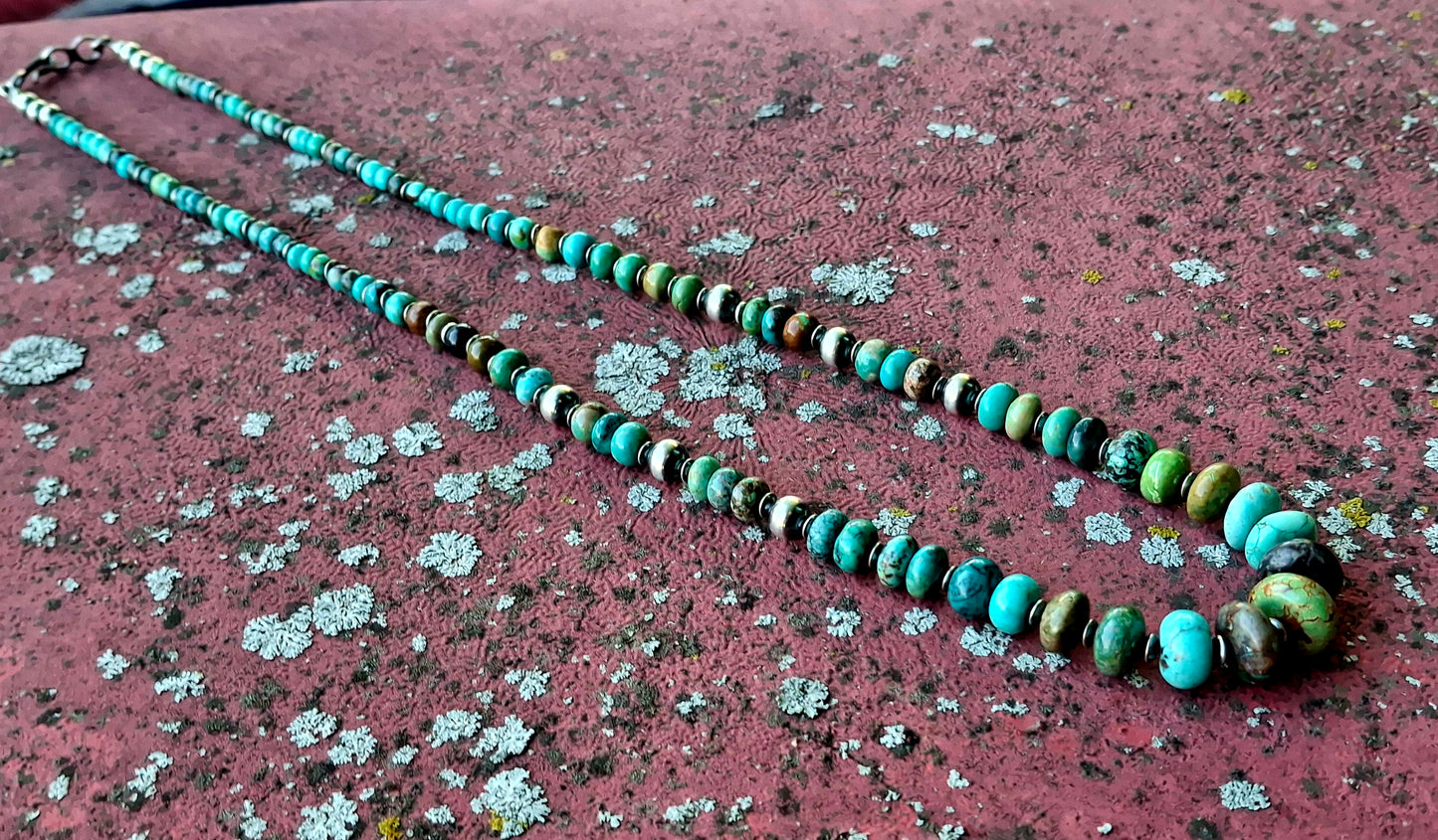 Mixed Turquoise Bead Necklace