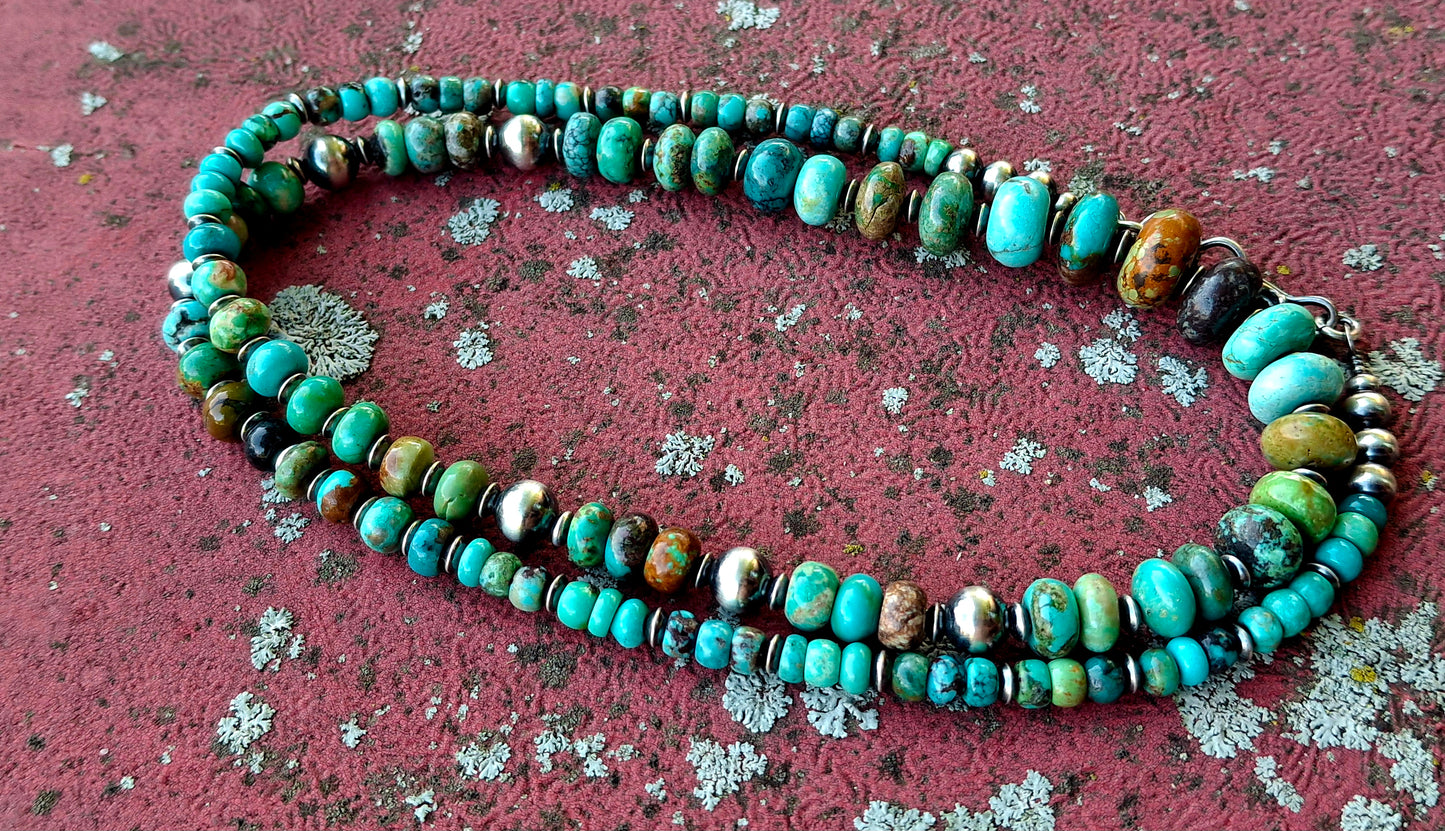 Mixed Turquoise Bead Necklace