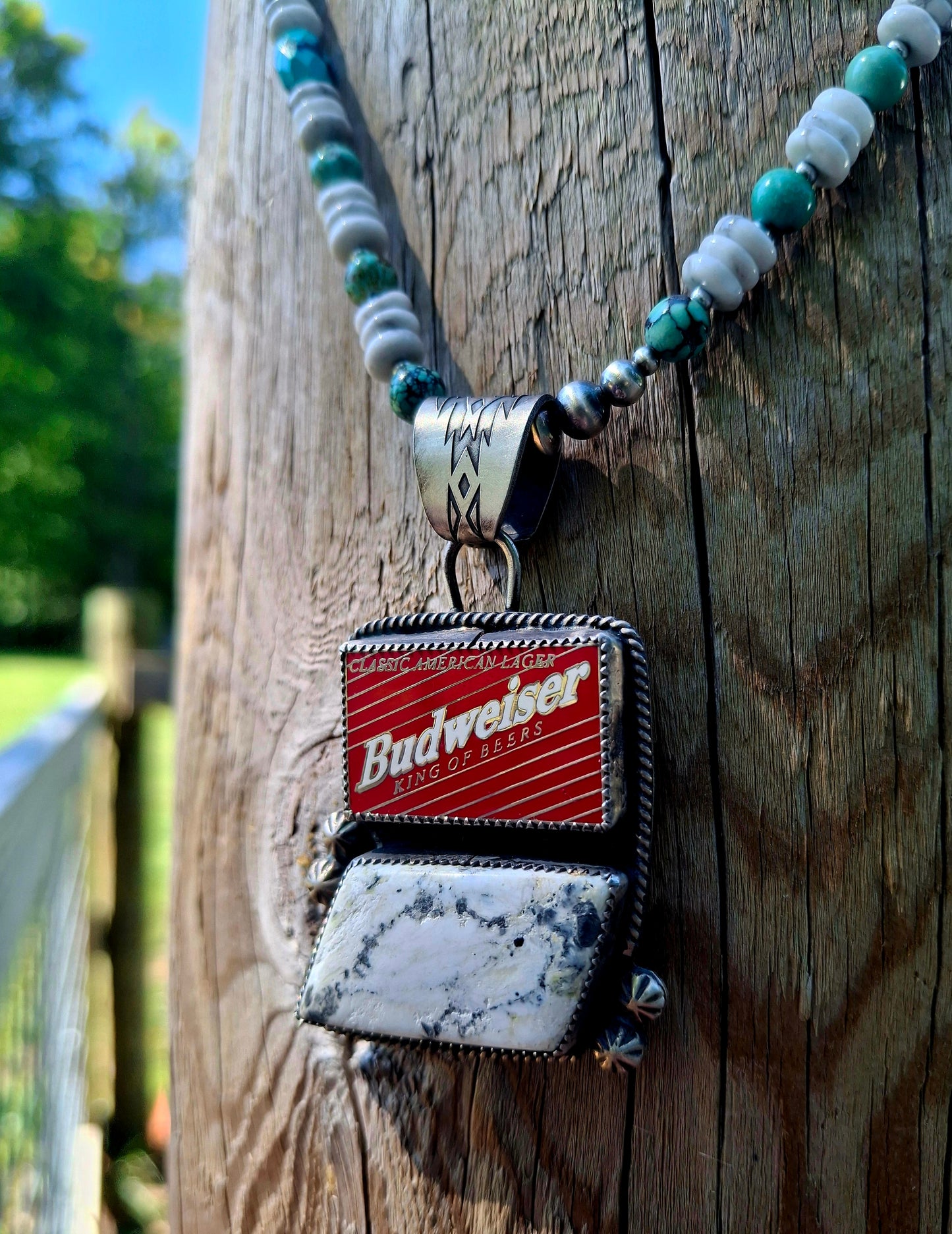 White Buffalo Beer Pendant