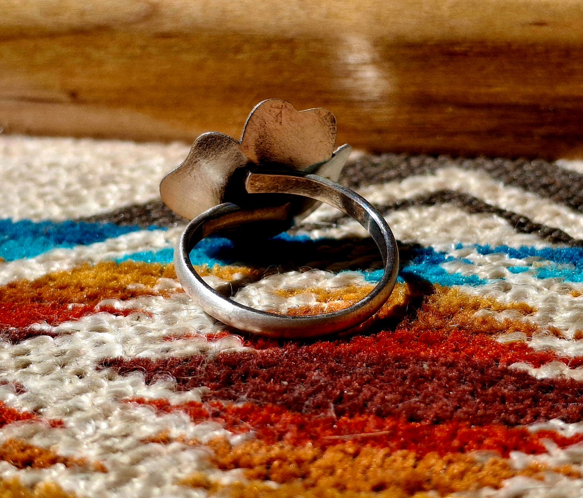 Sterling Adjustable Flower Ring - R90