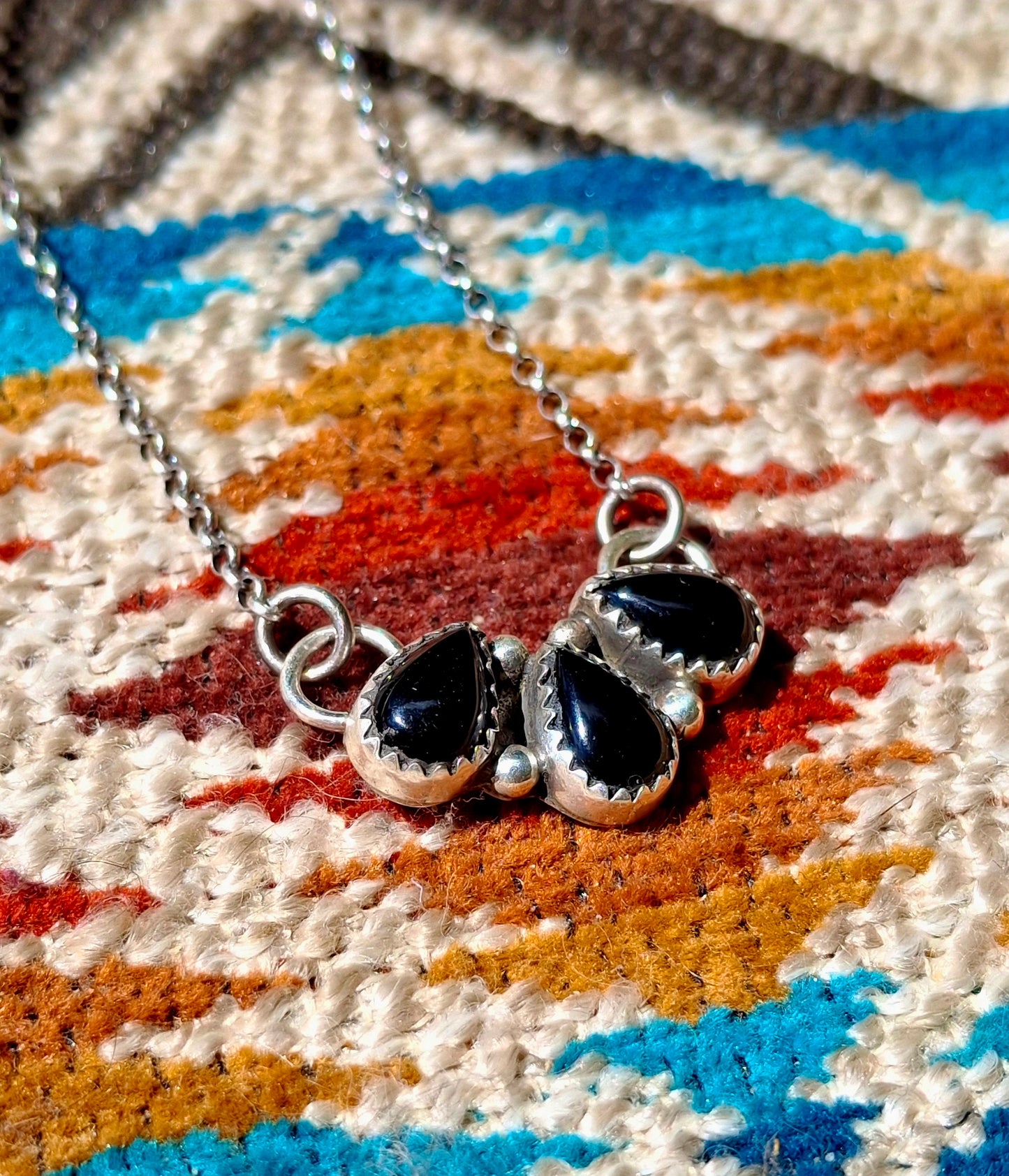 Onyx Cluster Necklace - N167