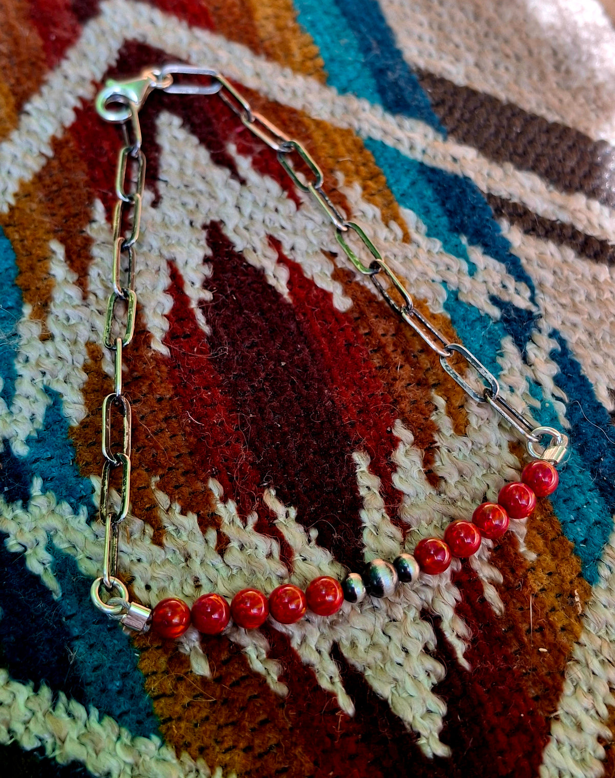 Red Fire Opal Bracelet - B34