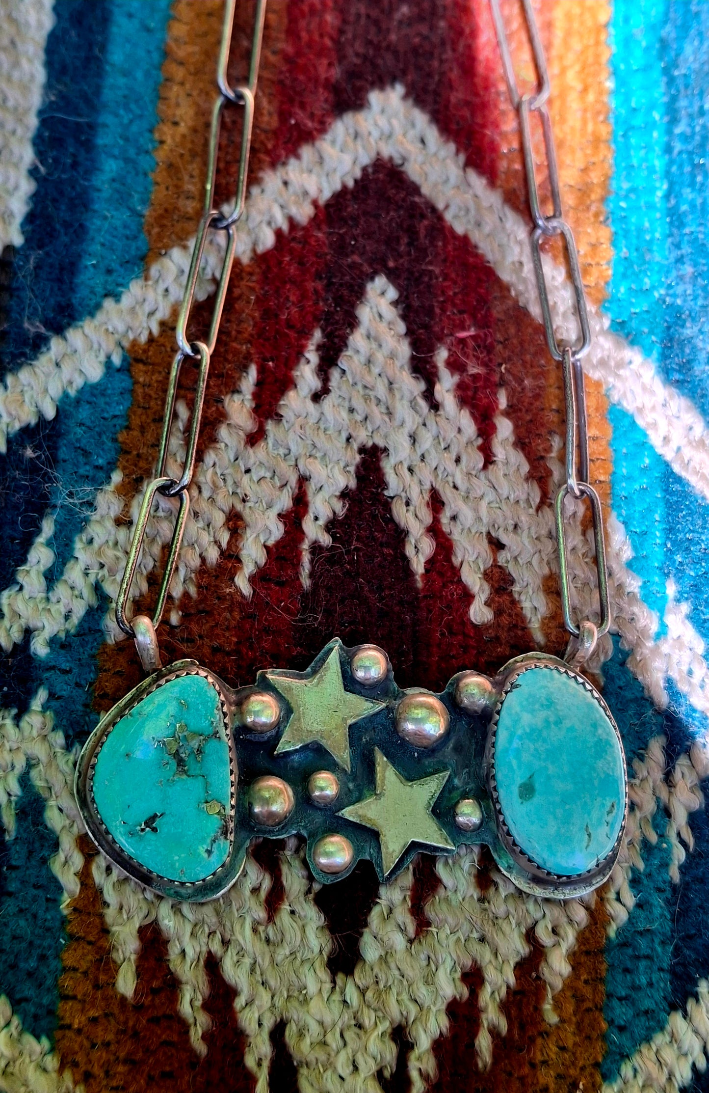 Arizona Turquoise Star Bar Necklace - N158