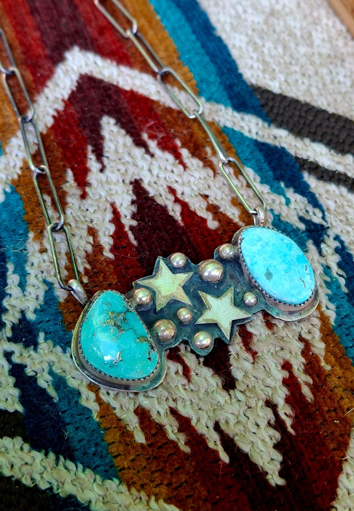 Arizona Turquoise Star Bar Necklace - N158