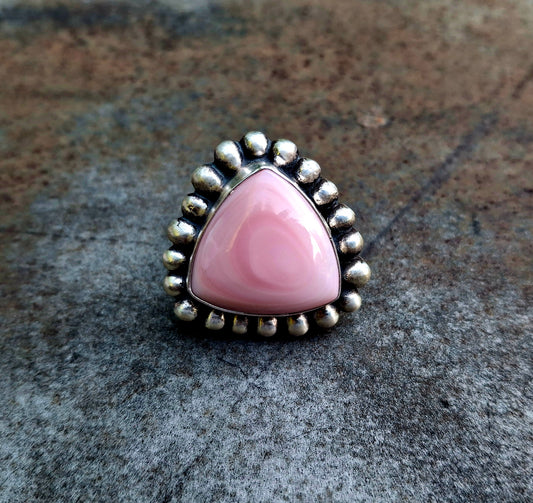 Pink Conch Adjustable Ring - R100