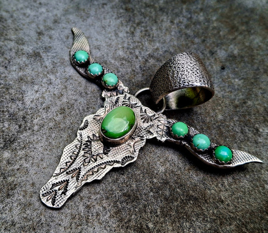 Sonoran Gold Longhorn Pendant - P64
