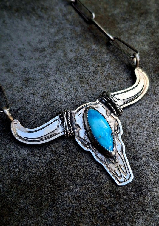 Bluebird Longhorn Necklace - N168