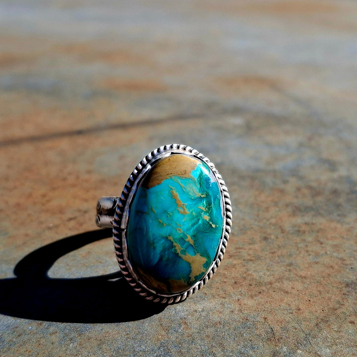 Nila Turquoise Adjustable Ring - R109
