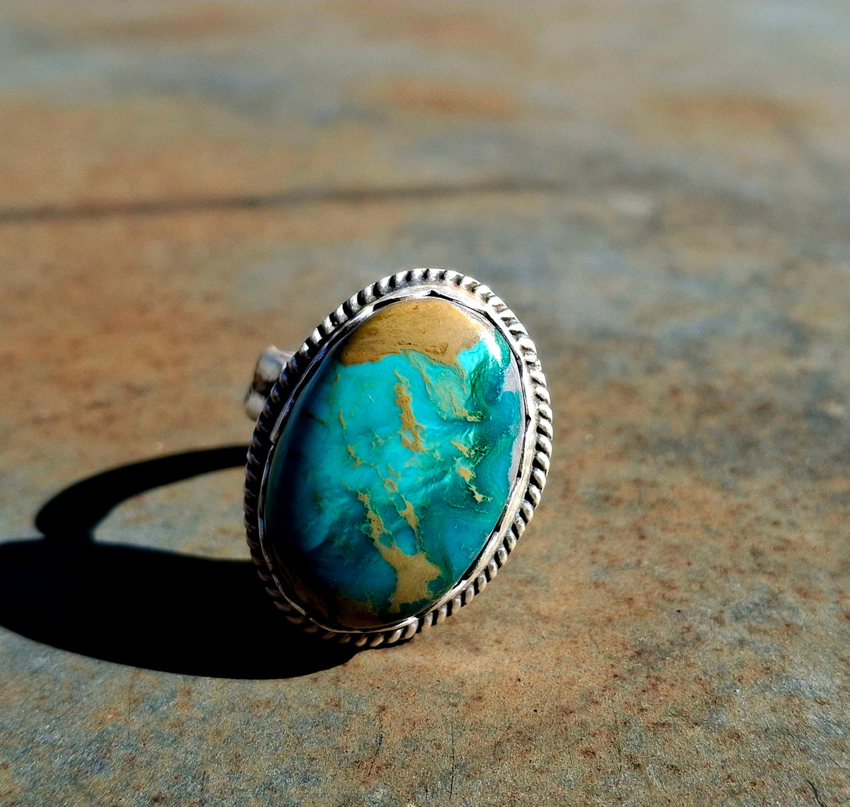 Nila Turquoise Adjustable Ring - R109
