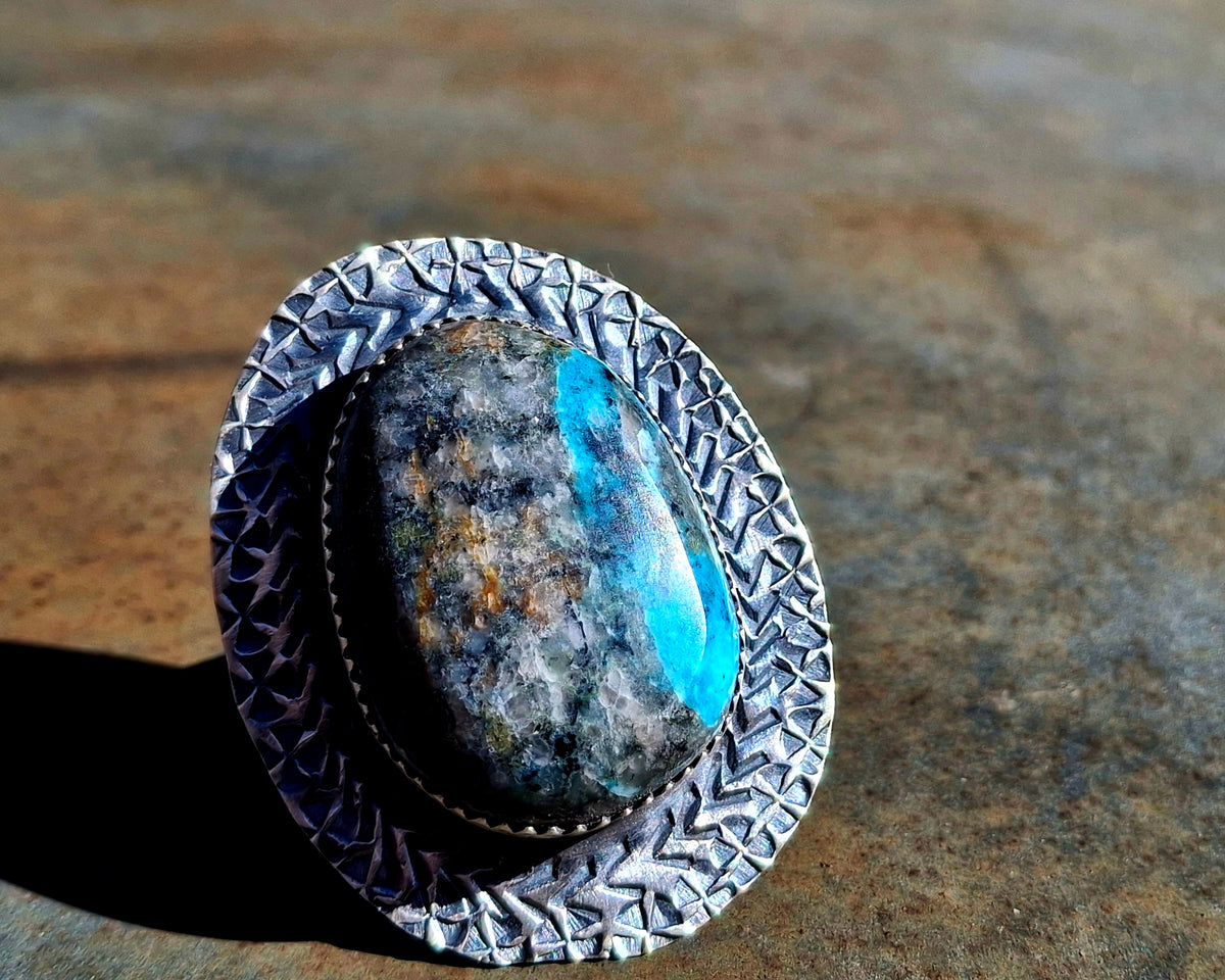 Morenci Turquoise Adjustable Ring - R106