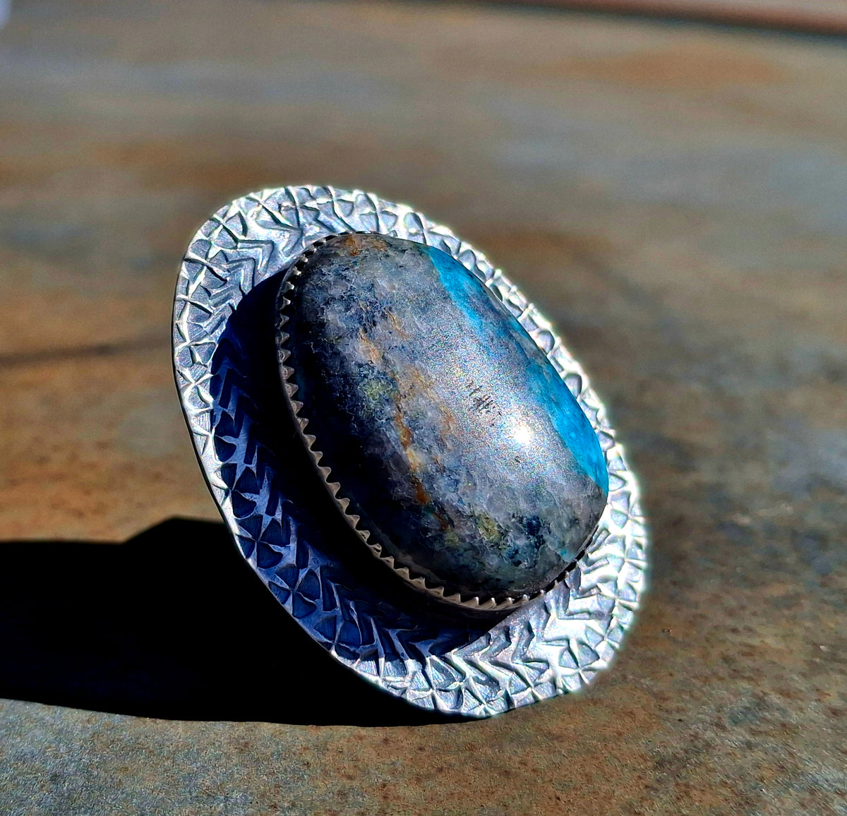 Morenci Turquoise Adjustable Ring - R106