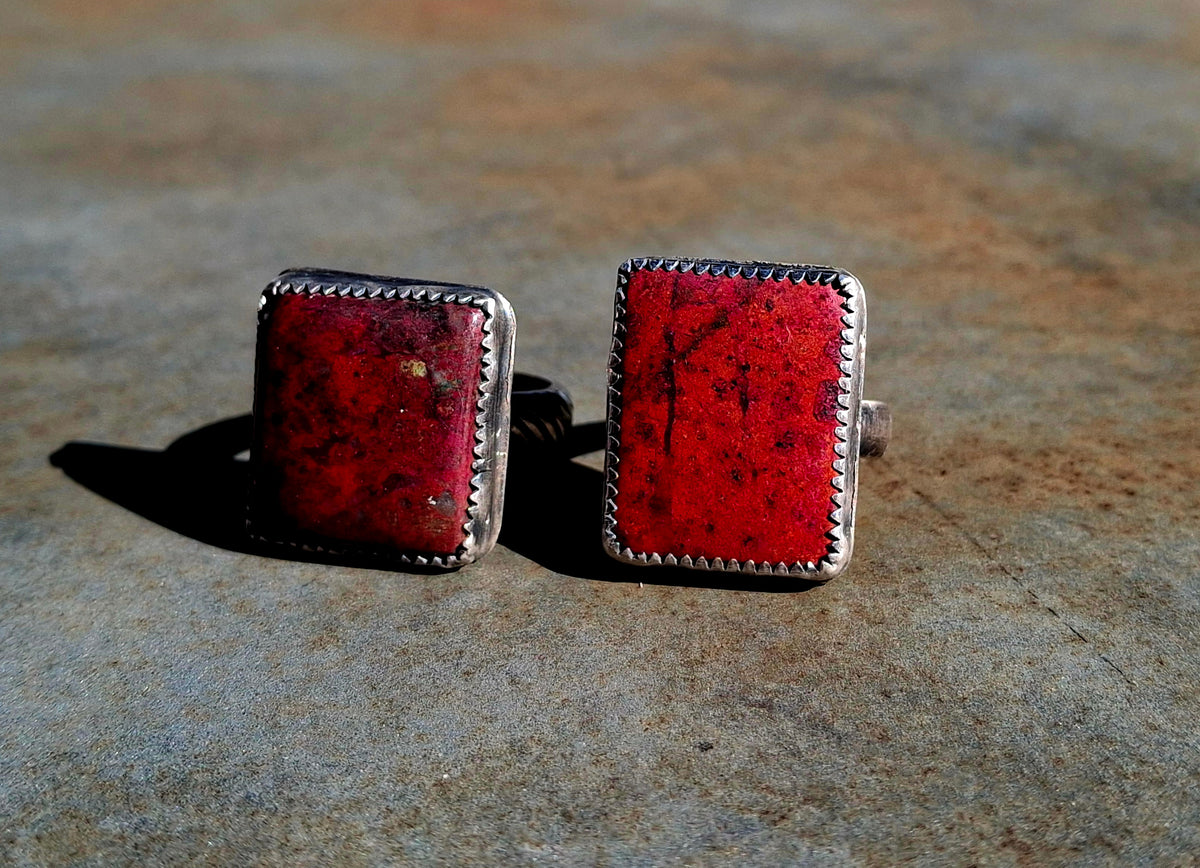Red Jasper Adjustable Ring - R110