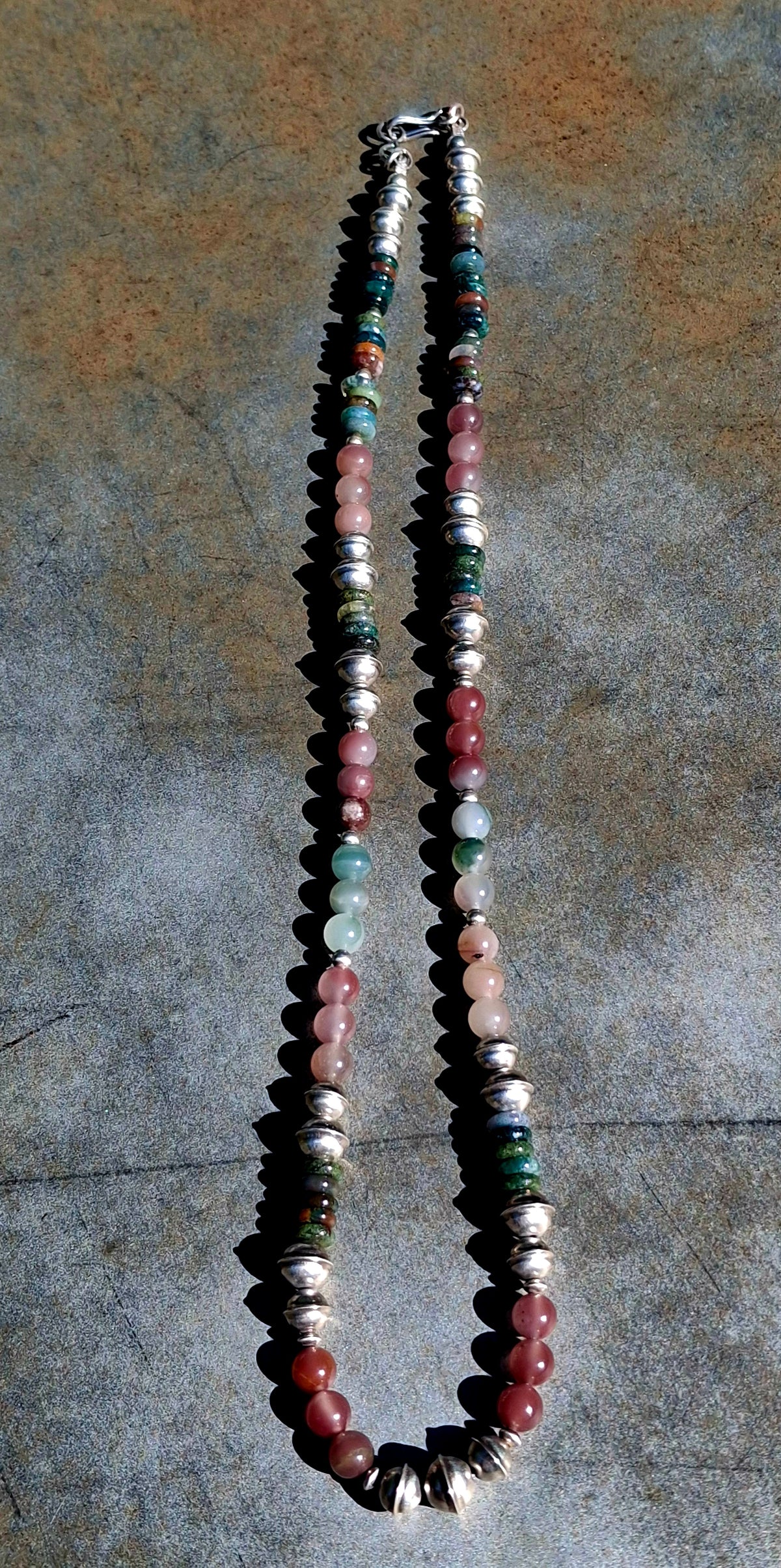 Agate Bead Necklace - N190