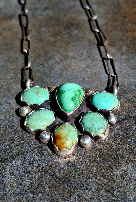 Sonoran Gold Cluster Necklace - N189