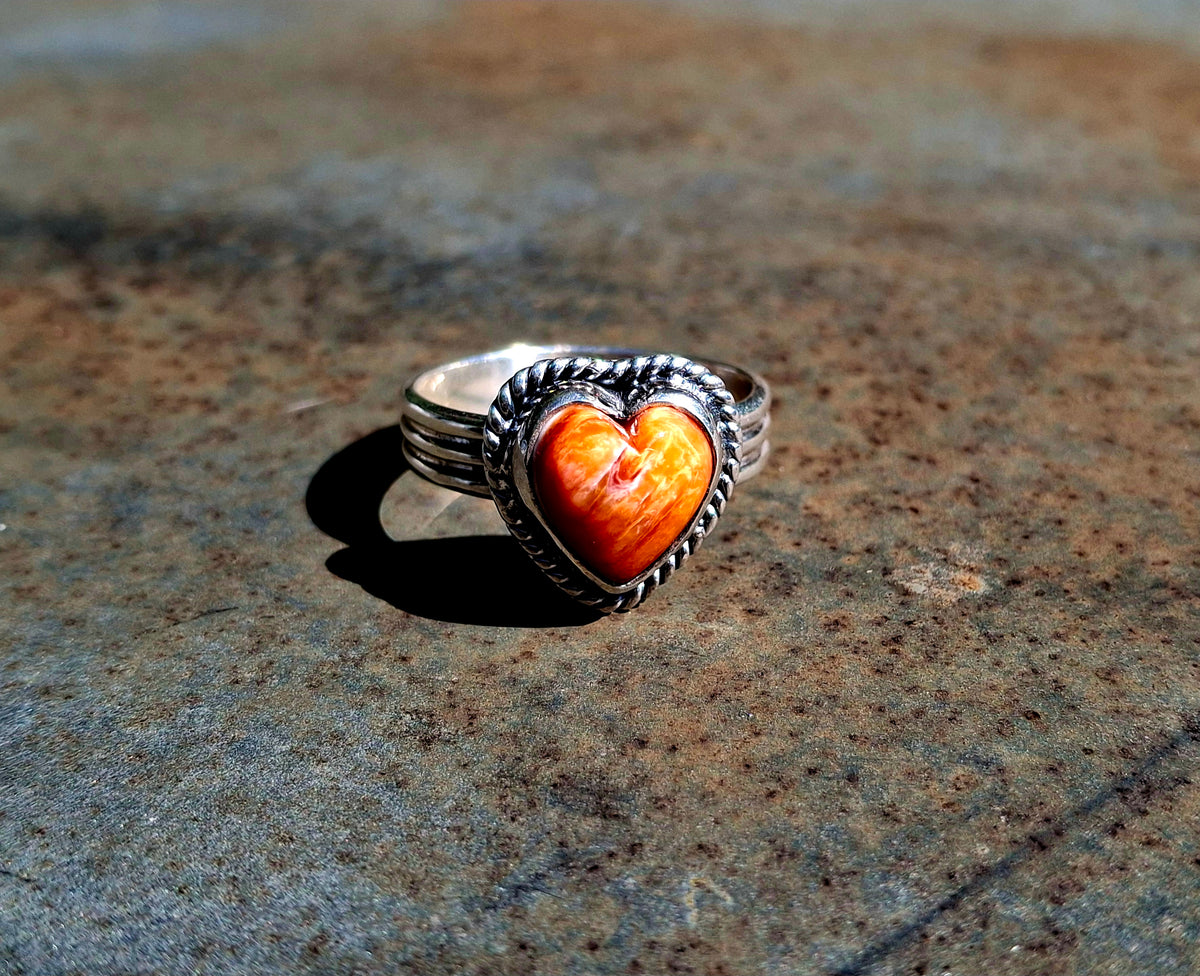 Spiny Oyster Heart Ring - R113
