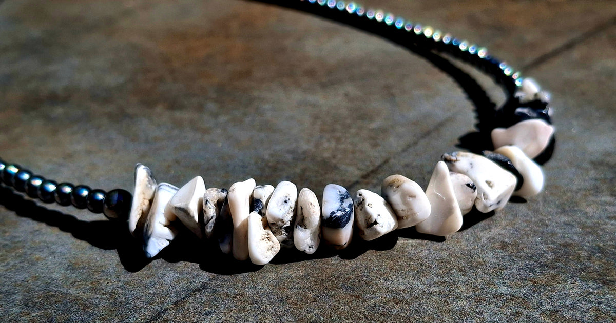 White Buffalo Chip Necklace - N194