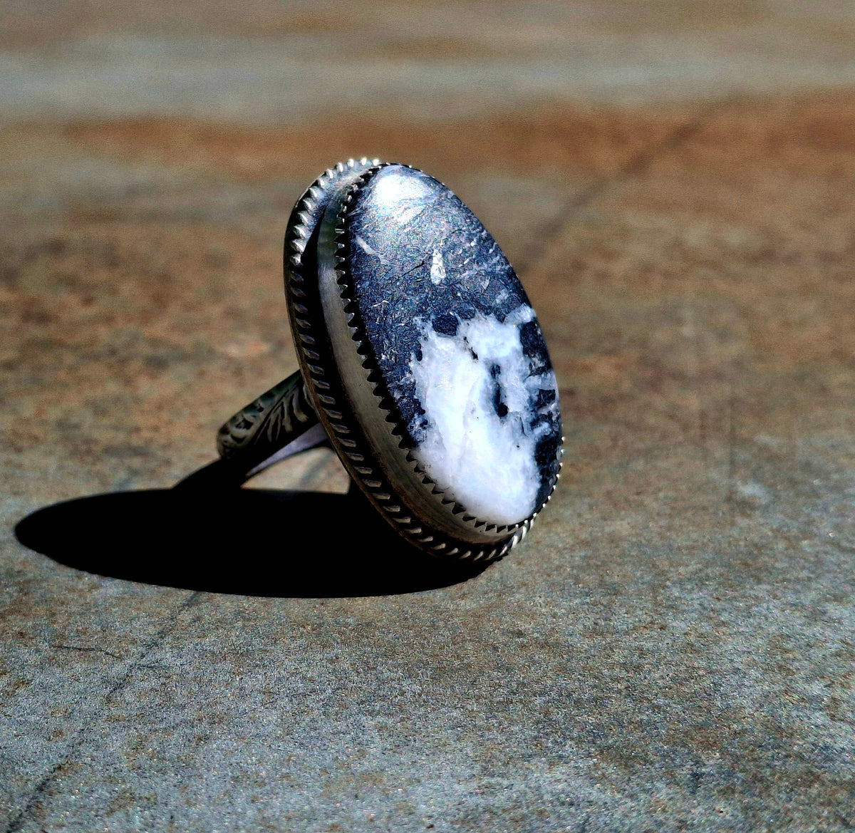 White Buffalo Adjustable Ring - R107