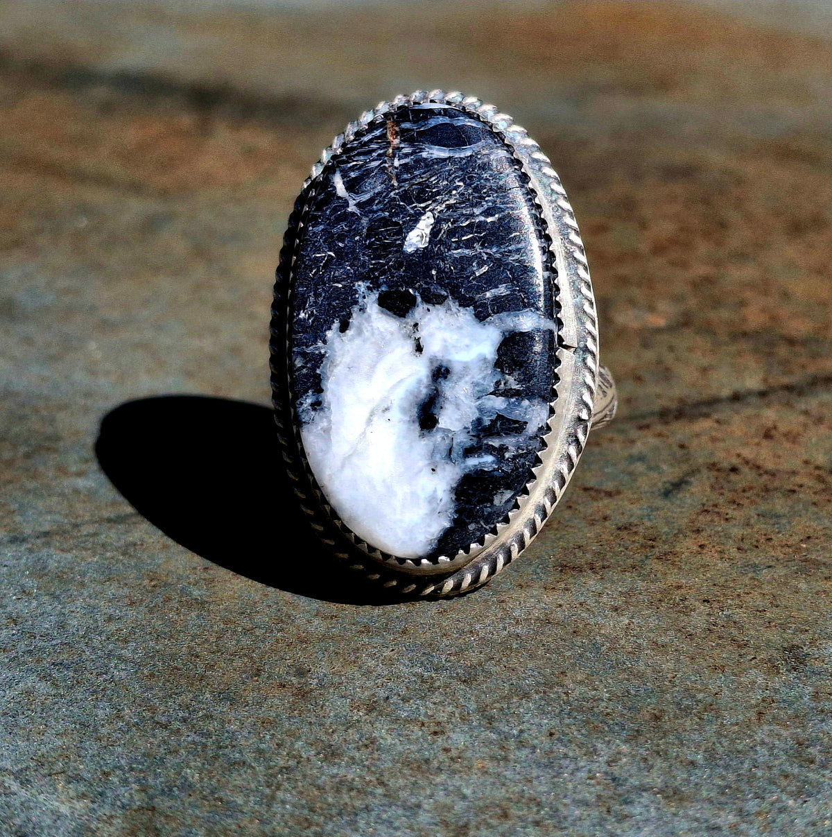 White Buffalo Adjustable Ring - R107