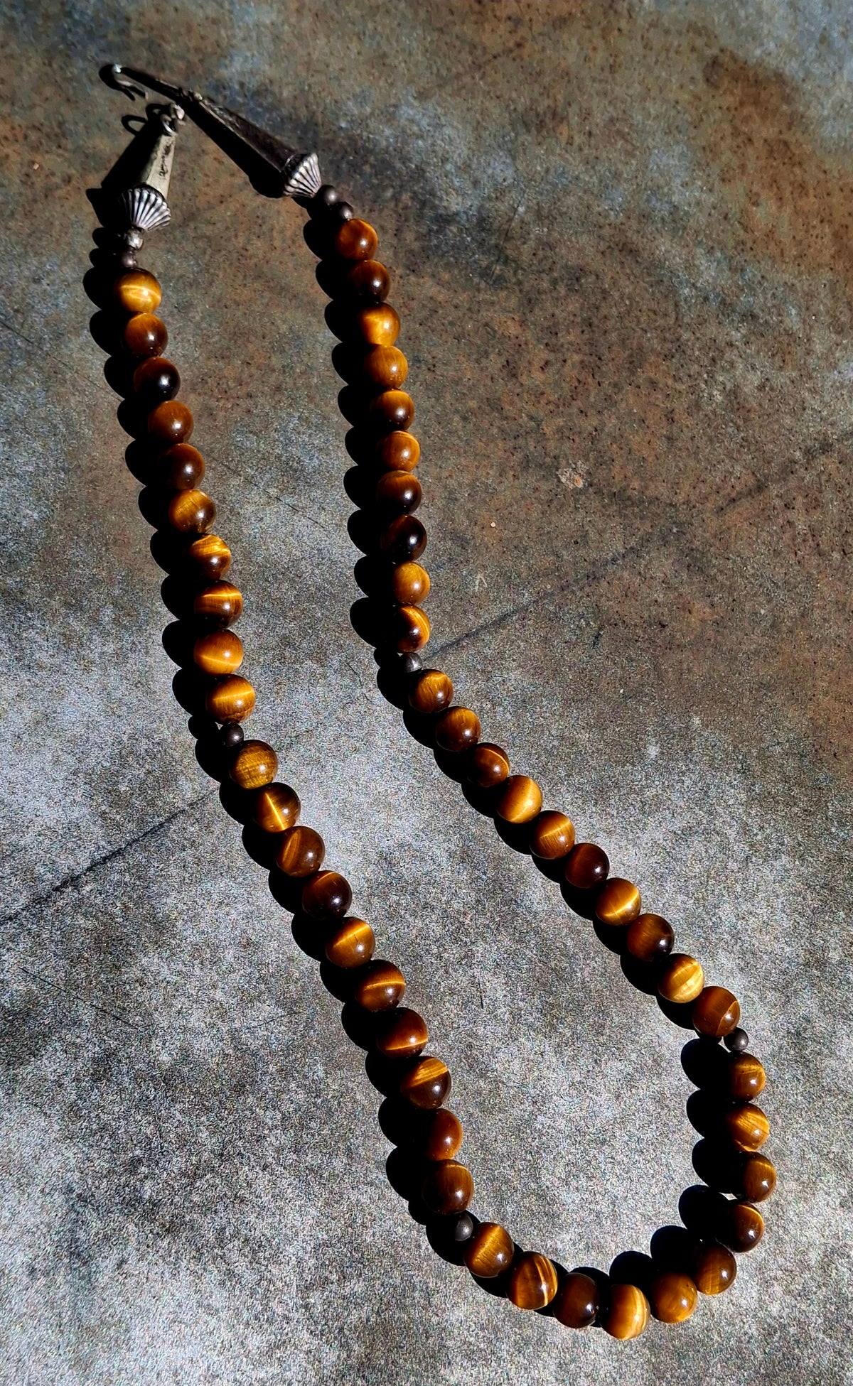 Tigers Eye Beaded Necklace - N187