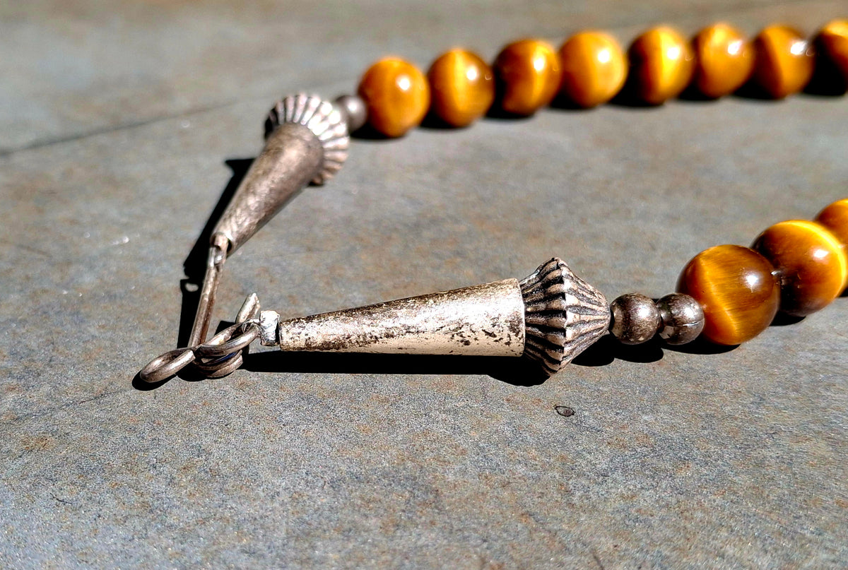 Tigers Eye Beaded Necklace - N187