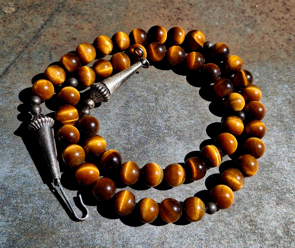 Tigers Eye Beaded Necklace - N187