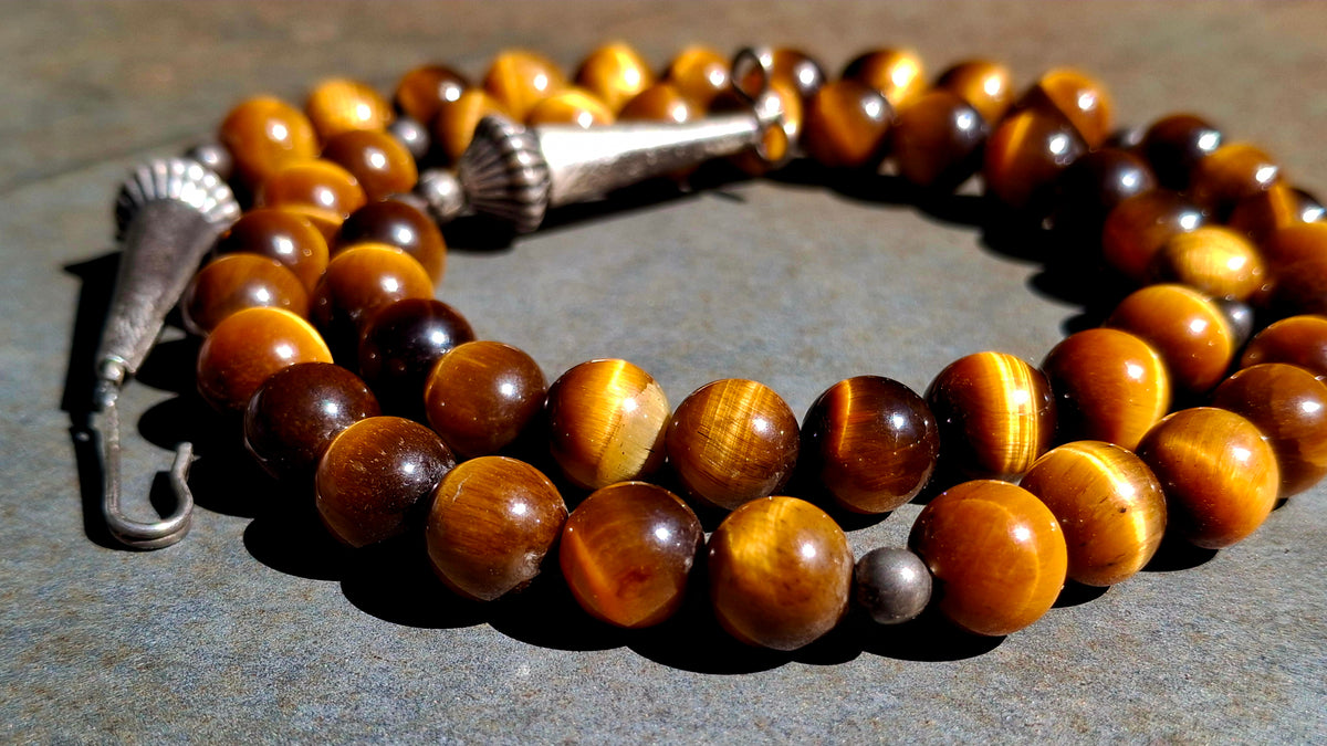 Tigers Eye Beaded Necklace - N187