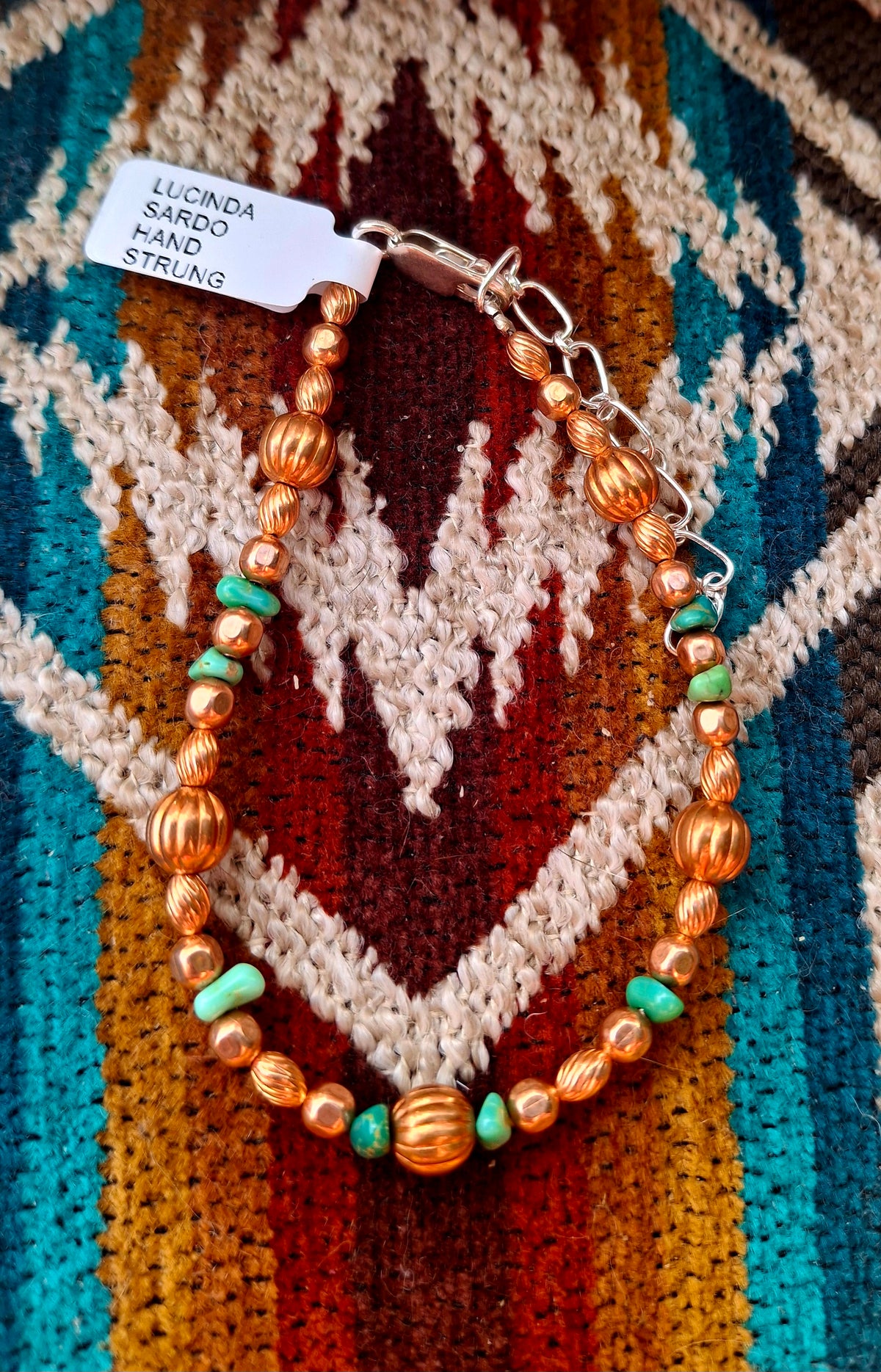 Turquoise/Copper Bead Bracelet