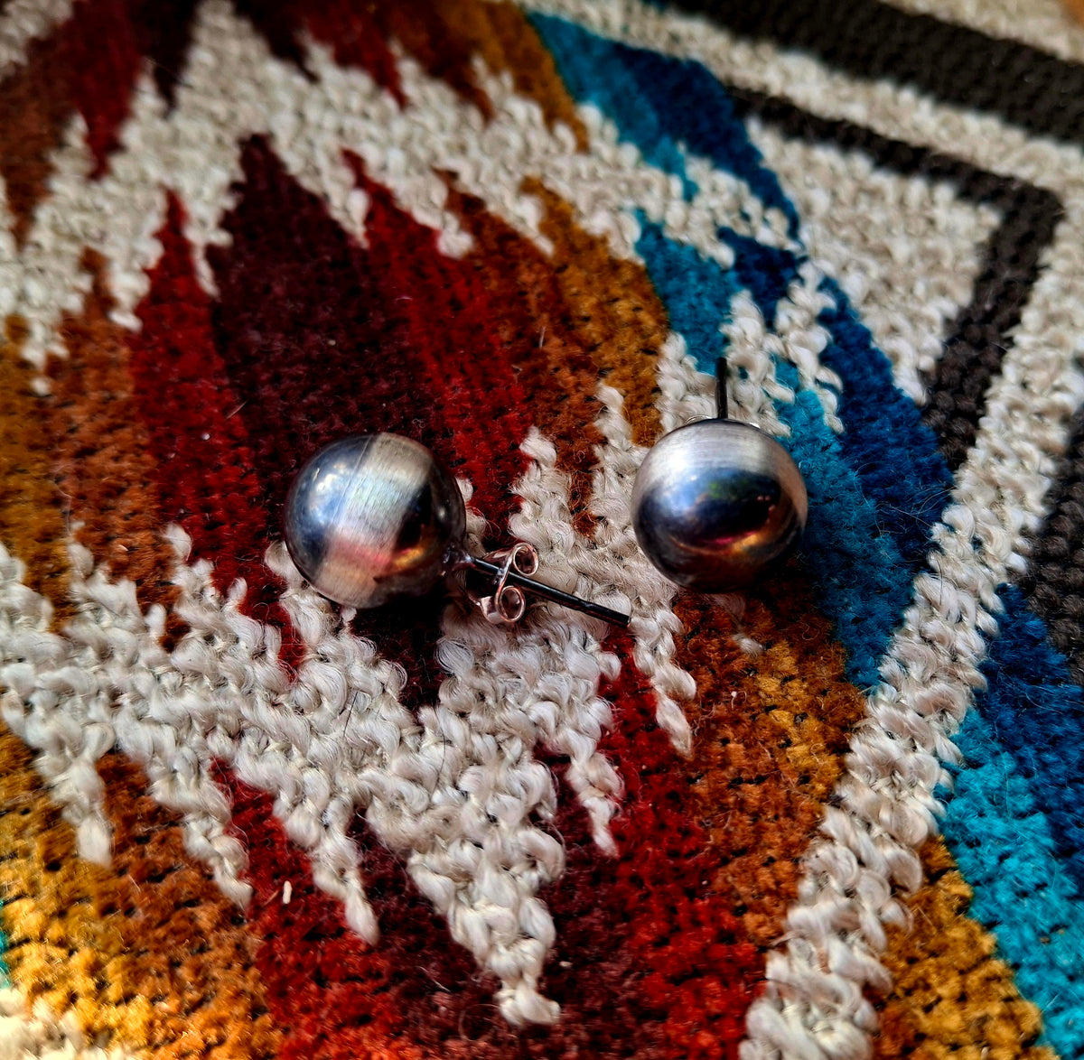 Sterling Pearl Studs 10mm