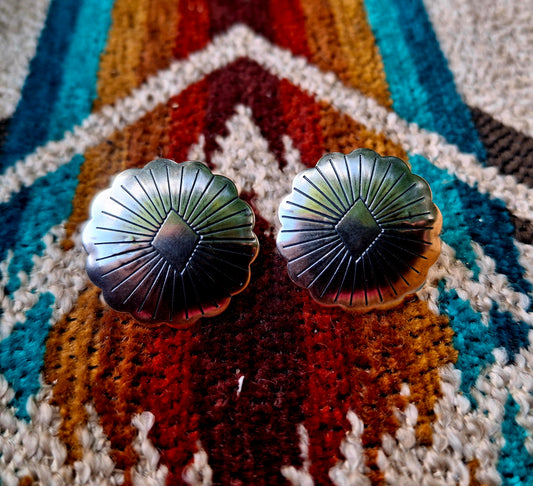 Sterling Concho Studs