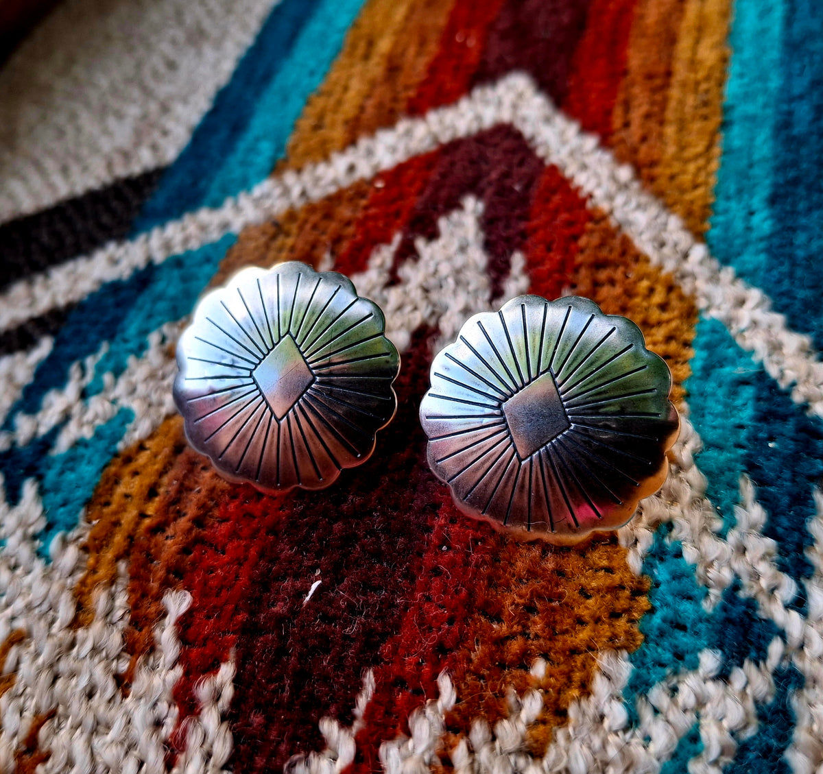 Sterling Concho Studs - E37