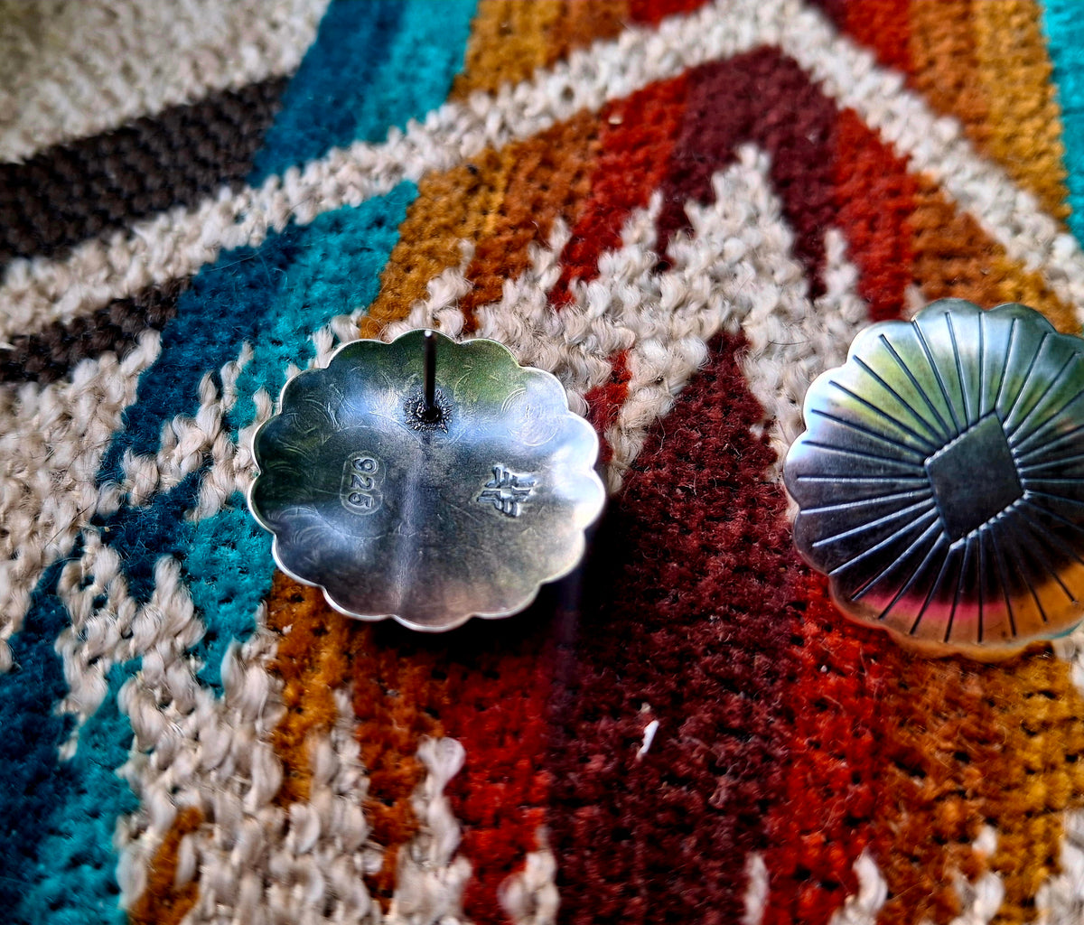 Sterling Concho Studs - E37