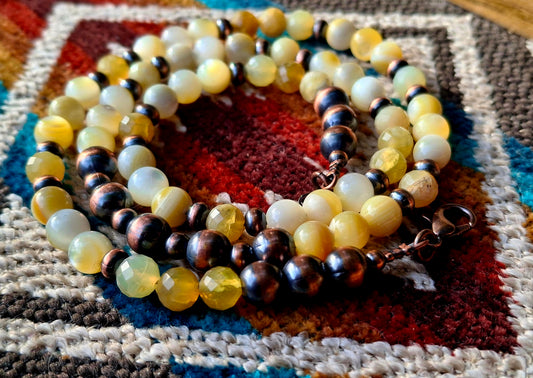 Yellow Jasper Bead Necklace