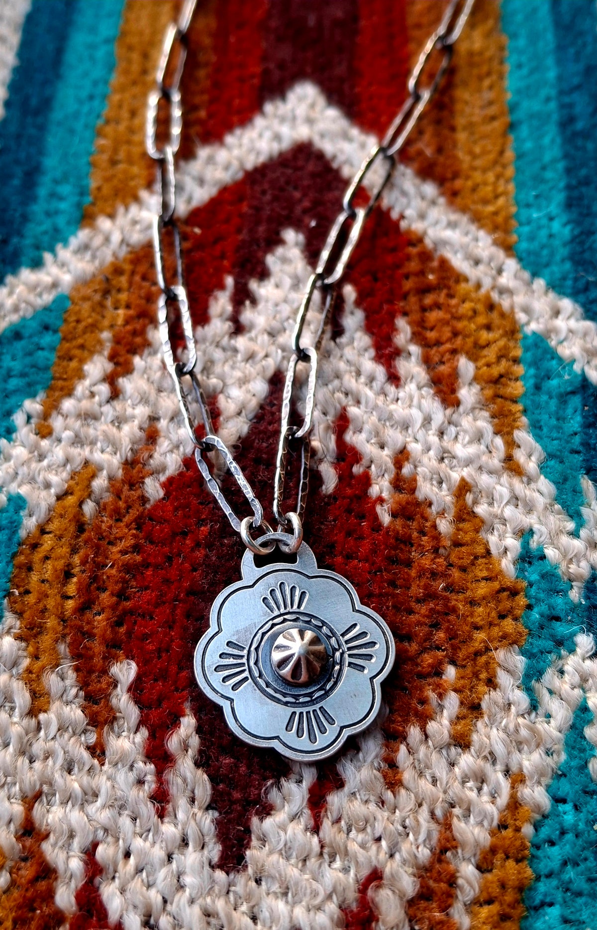 Sterling Concho Necklace