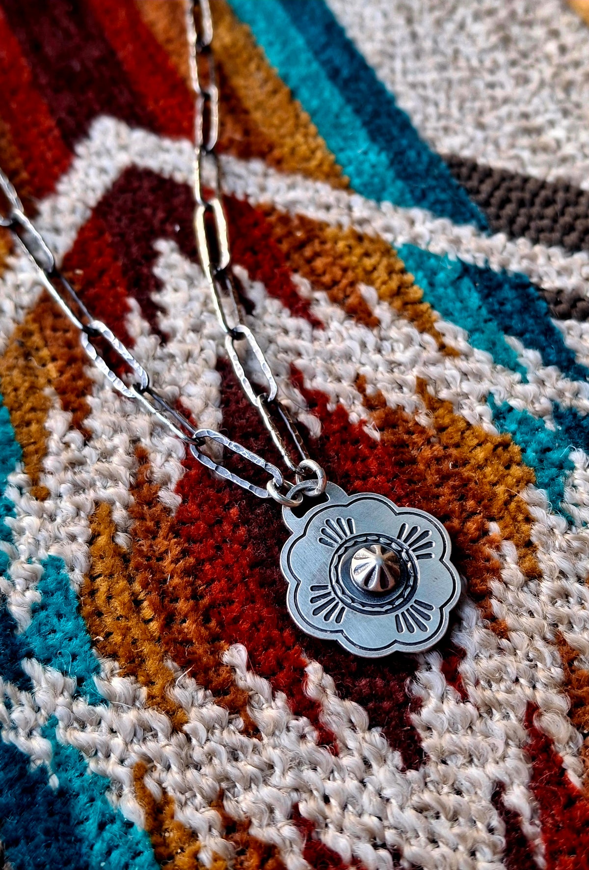 Sterling Concho Necklace