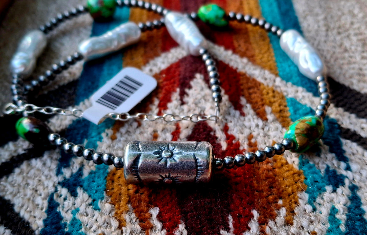 Sonoran Gold/Pearl Bead Necklace