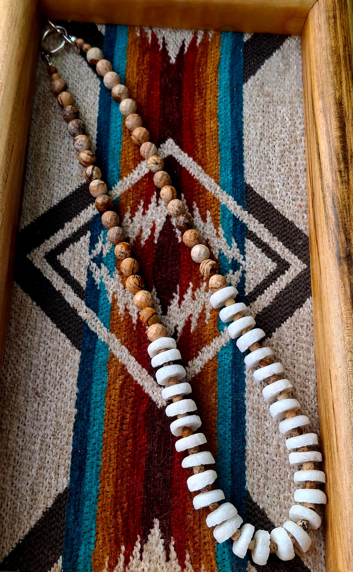 Picture Jasper/Trade Bead Necklace