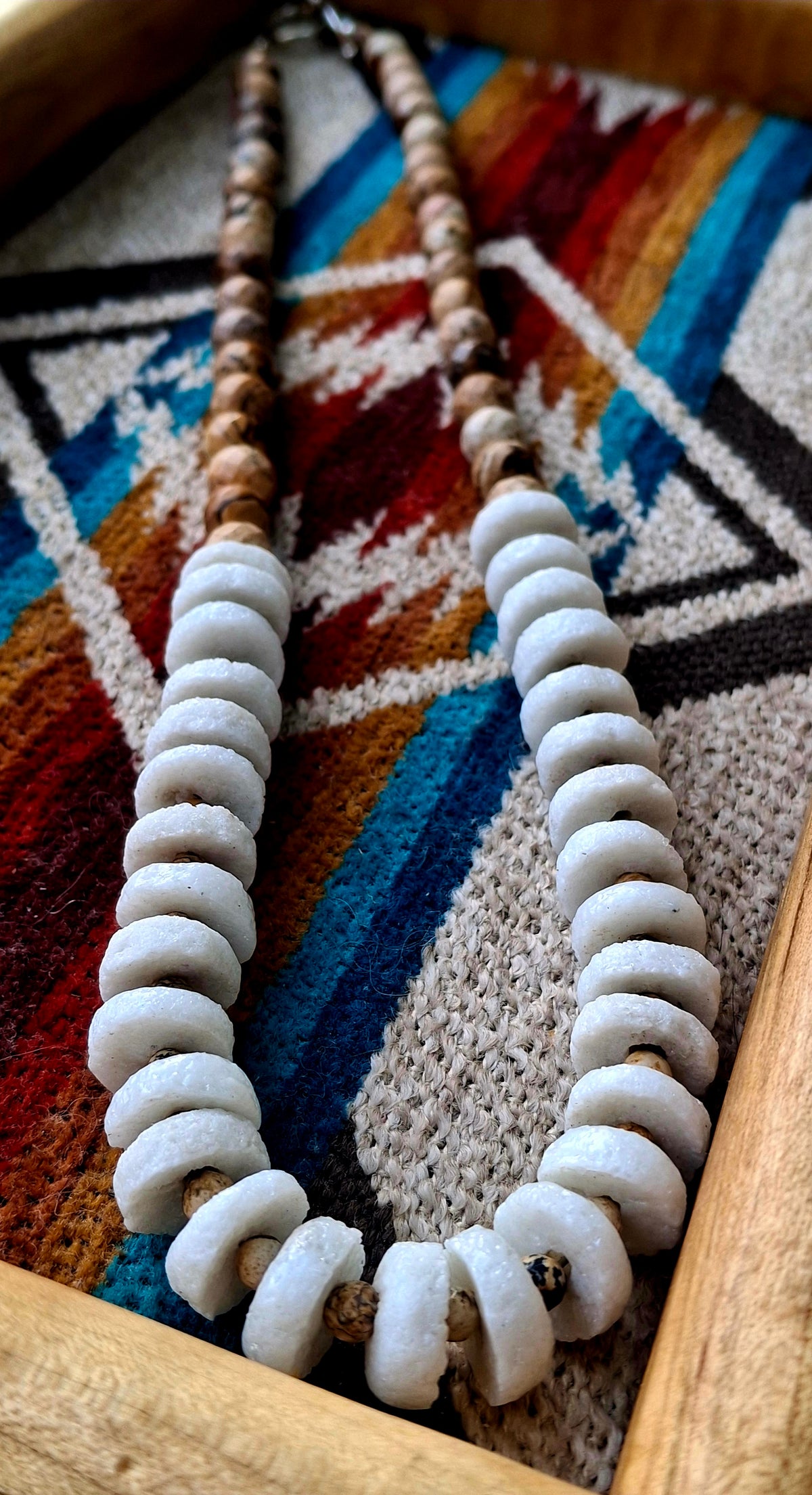 Picture Jasper/Trade Bead Necklace