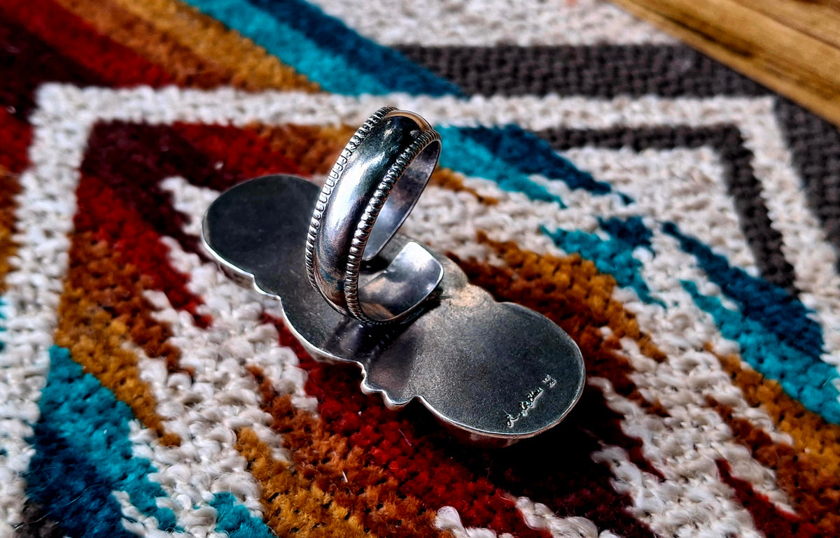 Carico Lake/Fox Turquoise Adjustable Ring