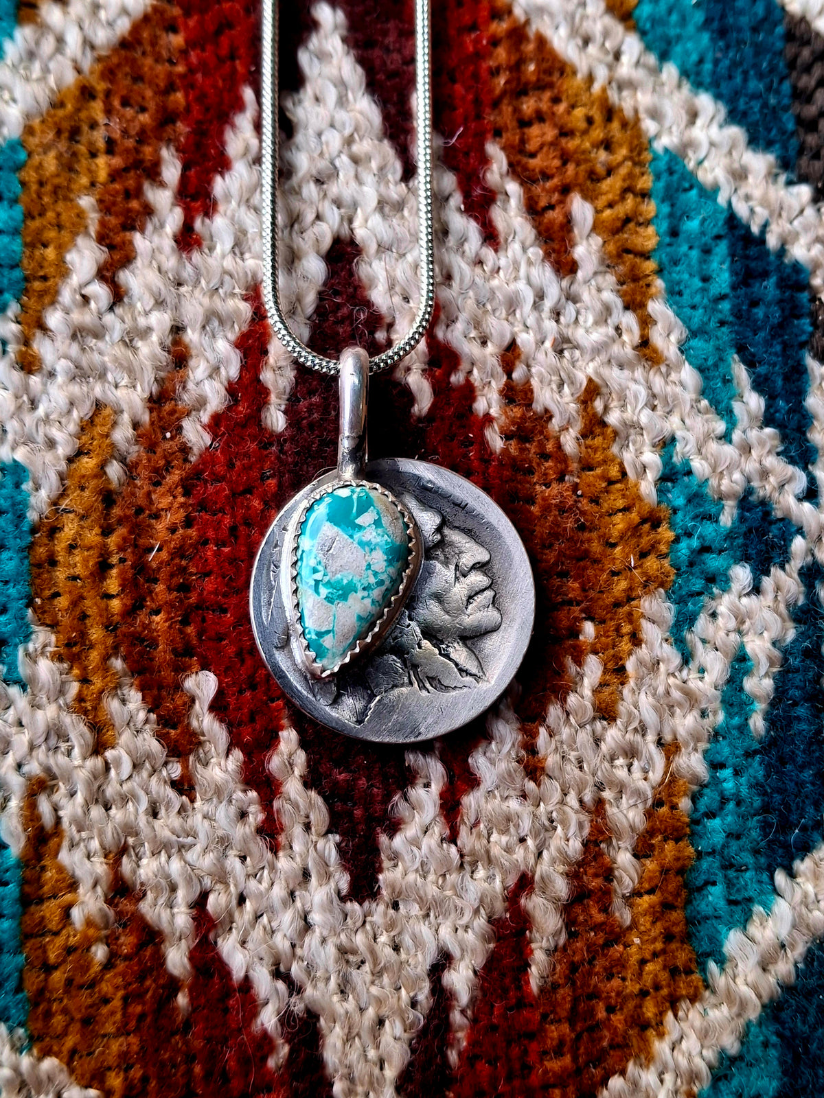 White Water Buffalo Nickel Necklace