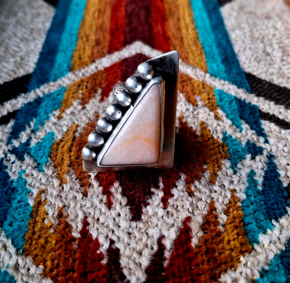 Light Orange Spiny Adjustable Ring