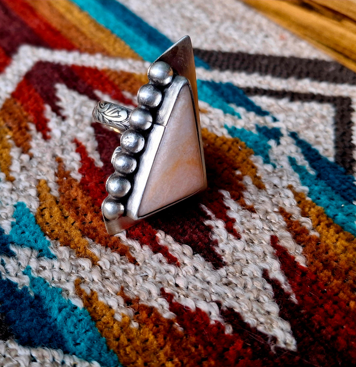 Light Orange Spiny Adjustable Ring