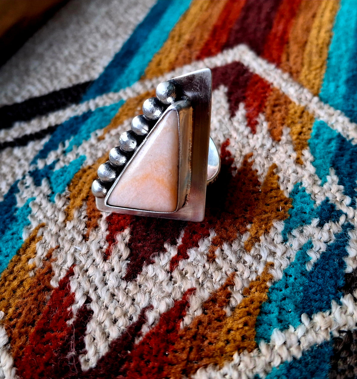 Light Orange Spiny Adjustable Ring