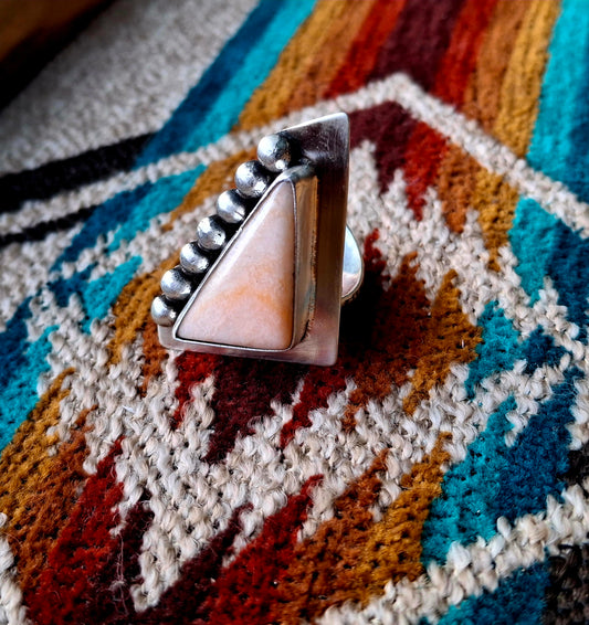 Light Orange Spiny Adjustable Ring